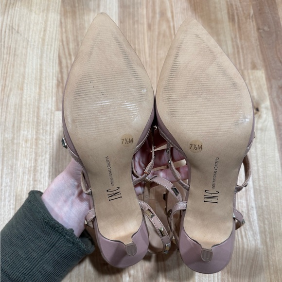 I.N.C. International Concepts Carma Pointed Toe Studded Kitten Heel Pumps - Picture 4 of 4